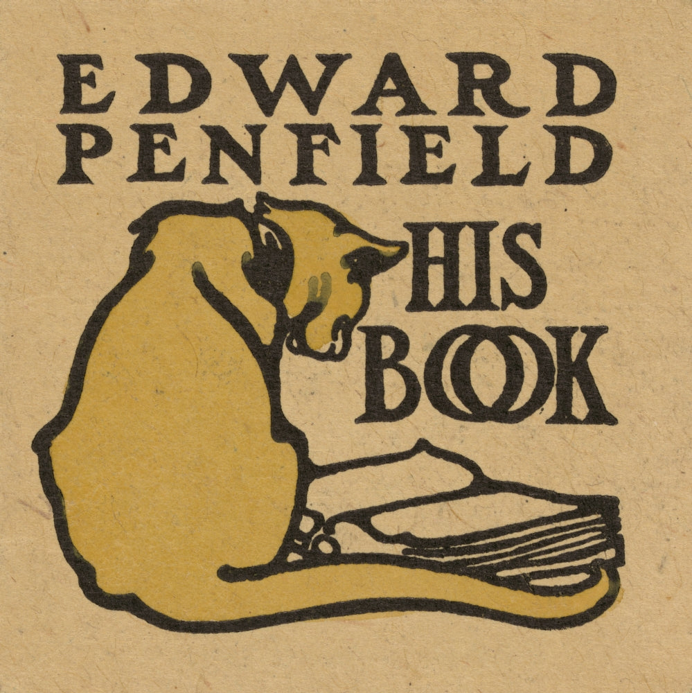 'His Book' poster print by Edward Penfield, showcasing literary inspiration