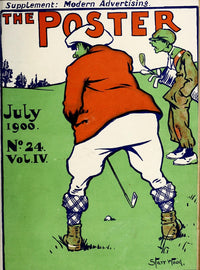 1900 Golfer Cover Poster Print by Starr Wood showcasing vintage golfing art.