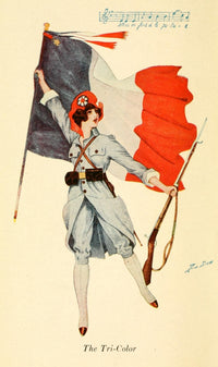 War Verses 1919 Tri-colour Poster Print by Xavier Sager