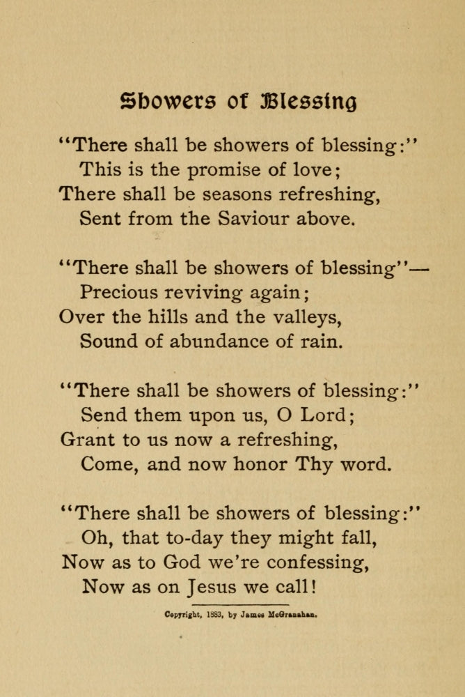 Jonathan & Other Poems Showers of Blessing Poster Print