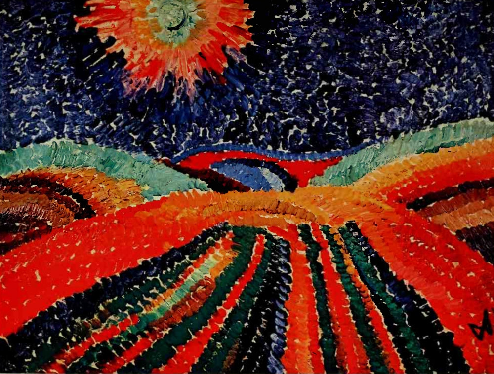 Path through the Trees 1912 Art Print by Wilhelm Morgner