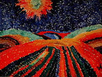 Path through the Trees 1912 Art Print by Wilhelm Morgner