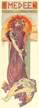Medee Poster Print by Alphons Mucha showcasing art nouveau style
