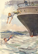 Chatterbox Annual 1928 Diving from the Boat Poster Print