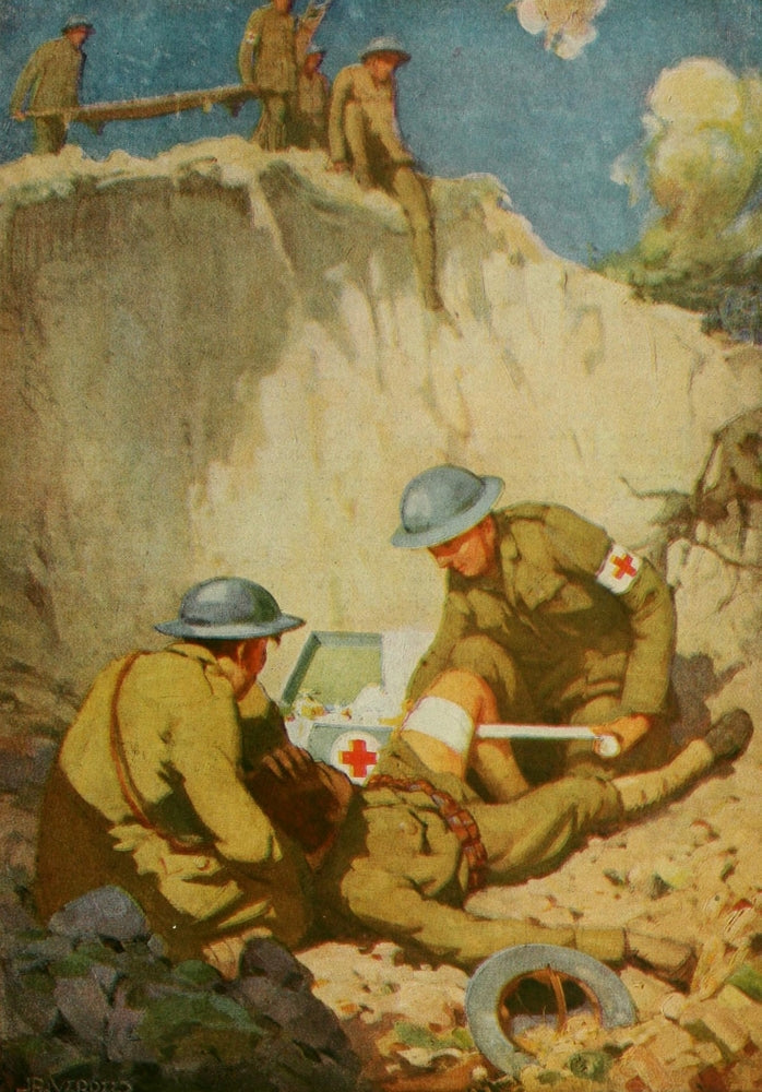 Nations at War 1917 First Aid Given by the Red Cross Poster Print by J.P. Verrees