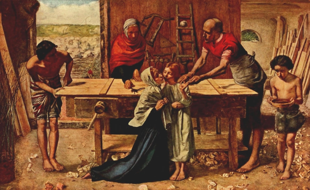 Christ in the Carpenter's Shop Poster Print by John E. Millais