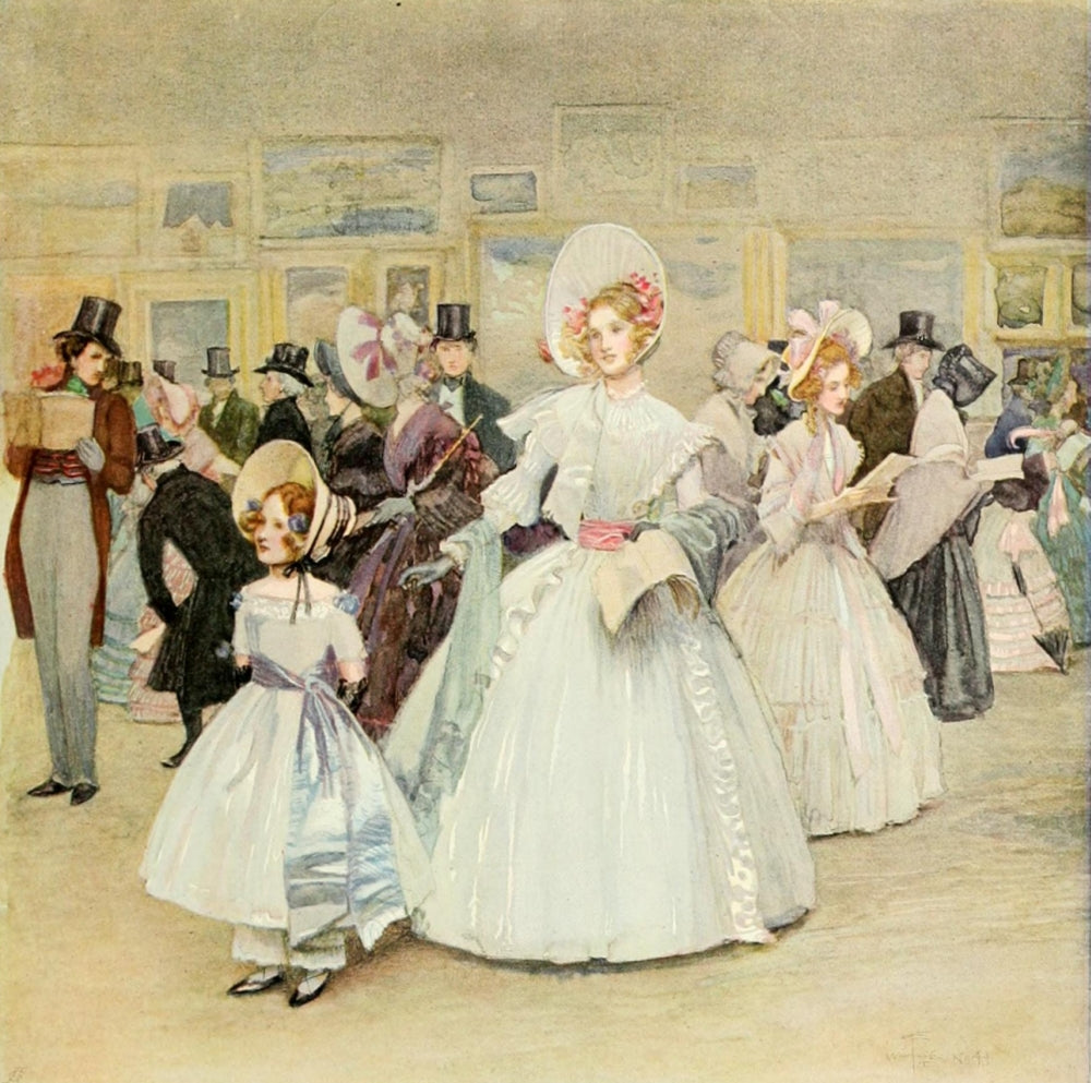 The Studio 1904 Private View at the Old Water-colour Gallery Poster Print by Joseph Walter West