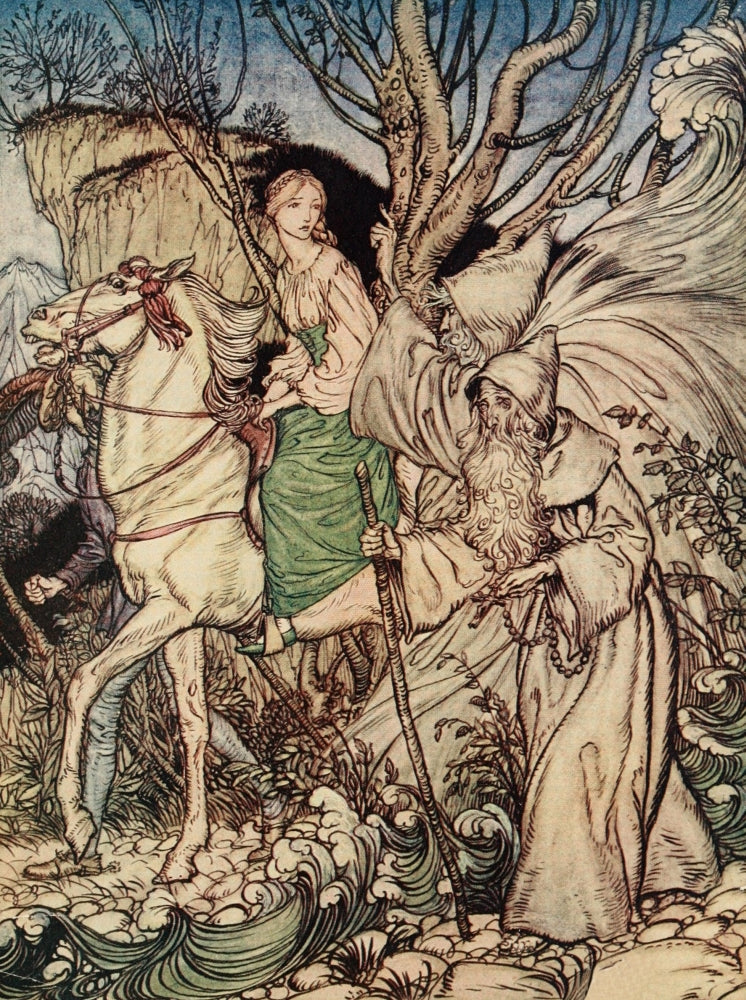 Undine 1909 Little Niece Poster Print by A. Rackham