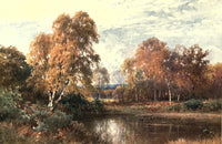 Surrey 1906 The Waning Year Poster Print by Harold Sutton Palmer, depicting a serene landscape.