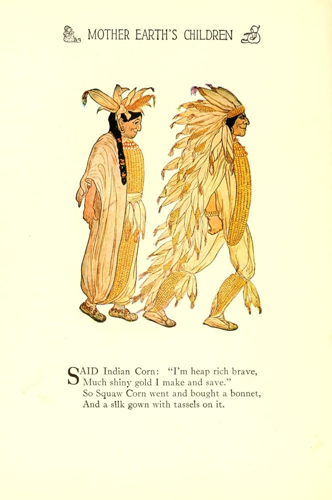 Mother Earth's Children Indian Corn Poster Print by M.T. Ross