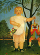 Child with Punch Poster Print by Henri Rousseau showcasing vibrant colors and whimsical art.