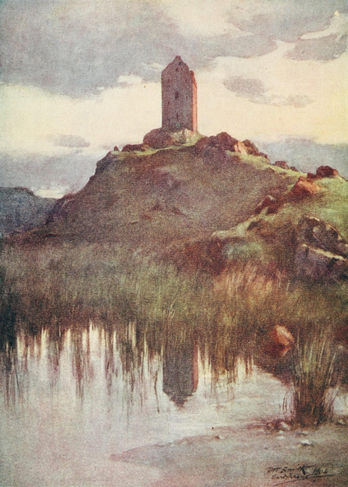 Smailholm Tower Poster Print inspired by Sir Walter Scott