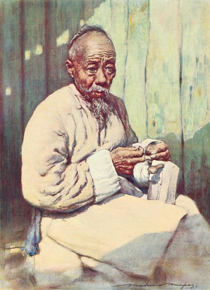China 1909 A Shoemaker Poster Print by Mortimer Menpes