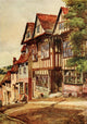 In Unfamiliar England 1910 Hospital Poster Print by Theresa Thorp