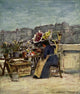 Paris 1909 Flower Stall Poster Print by Mortimer Menpes