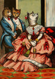 Miss Mouser's Tea Party 1870s poster print featuring whimsical tea gathering