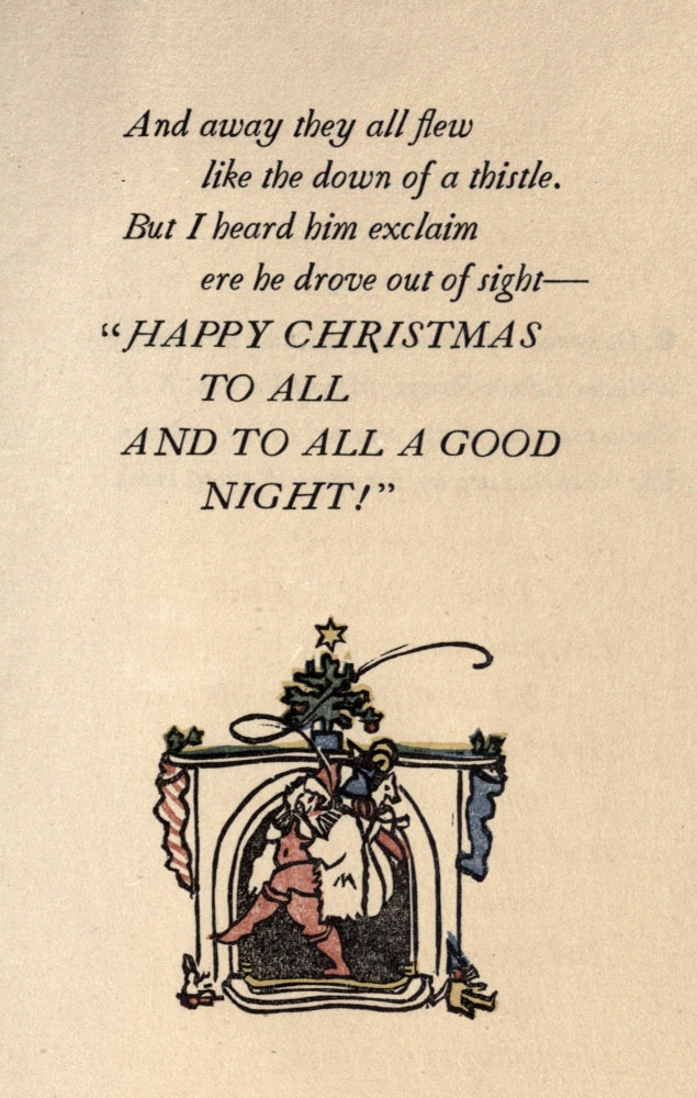 A Visit from St. Nicholas Twas the Night Before Christmas Poster Print
