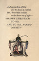 A Visit from St. Nicholas Twas the Night Before Christmas Poster Print