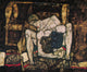 Blind Mother 1914 Art Print by Egon Schiele, expressive emotional artwork.