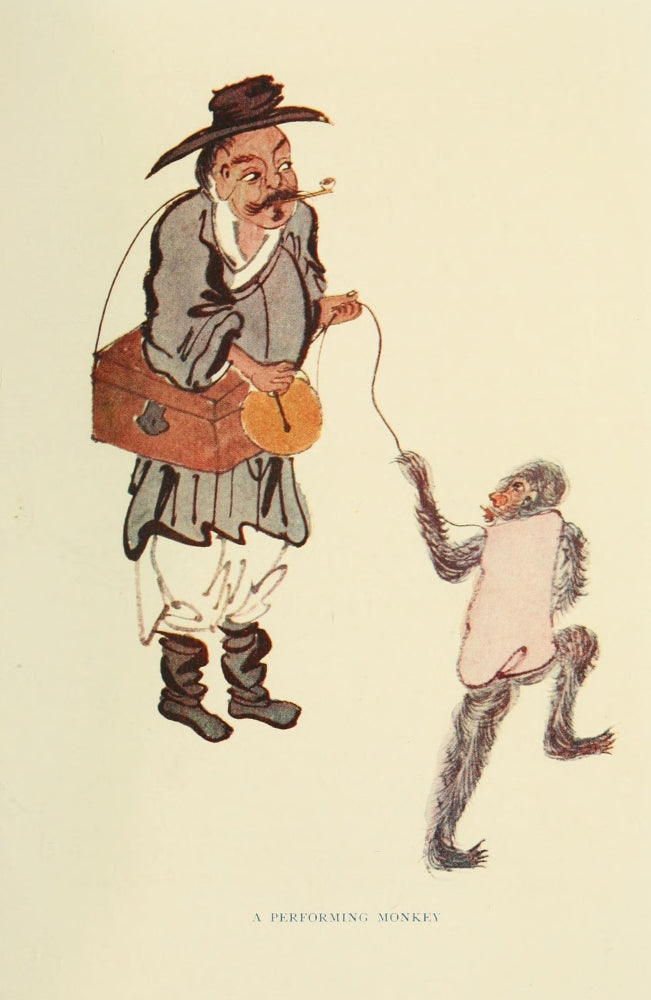 The Chinese at Home 1911 Performing Monkey Poster Print