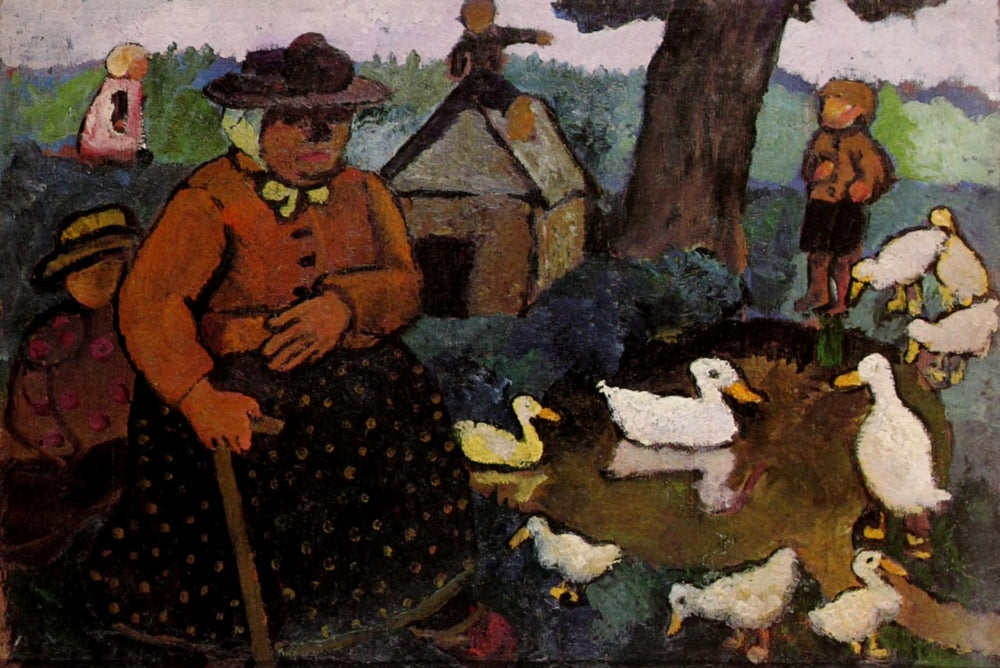 Poorhouse Woman at Duckpond 1904 Art Print by Paula Modersohn-Becker