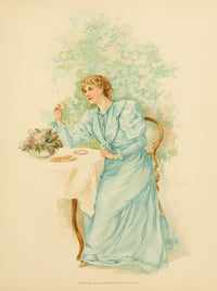 Lucile 1893 Tea and Biscuits Poster Print by Thomas McIlvaine