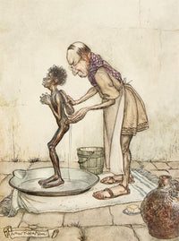 Aesop's Fables The Blackamoor vintage poster print by A. Rackham