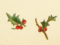 Holly Berries from Dickens 1898 Vintage Poster Print