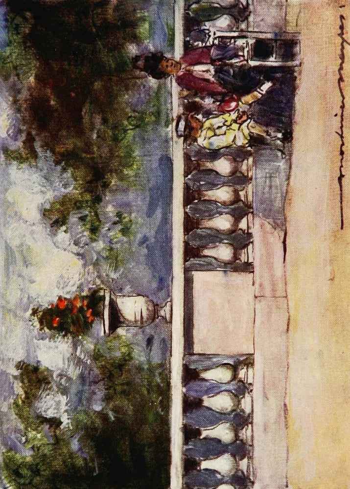 Paris 1909 Tuileries Poster Print by Mortimer Menpes showcasing a classic Parisian landscape.