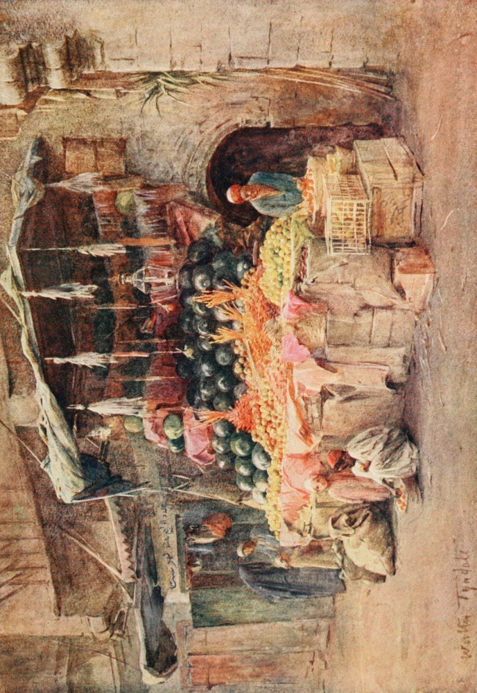 Below the Cataracts 1907 Fruit Stall Poster Print by Walter Tyndale