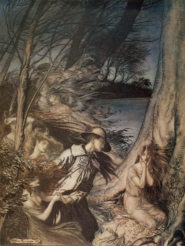 The Fairy Wife poster print by Arthur Rackham, 1913 artwork.