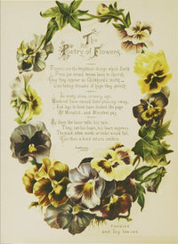 Artistic Language of Flowers 1888 Poetry Poster Print