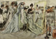 Scribner's 31 (1902) Trying on Hats Poster Print by Everett Shinn.