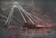 Naval Front 1920 Destroyers Engaging a Zeppelin in Tyne Poster Print by Donald Maxwell