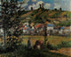 Chaponval Landscape Fine Art Print by Camille Pissarro depicting serene nature scenery.