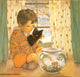 Good Housekeeping Cat and Fishbowl Poster Print by Jessie Willcox Smith