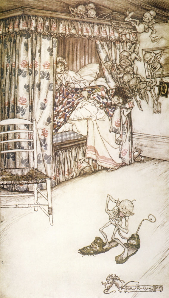 Rip Van Winkle Curtain Lecture Poster Print by A. Rackham