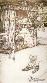 Rip Van Winkle Curtain Lecture Poster Print by A. Rackham