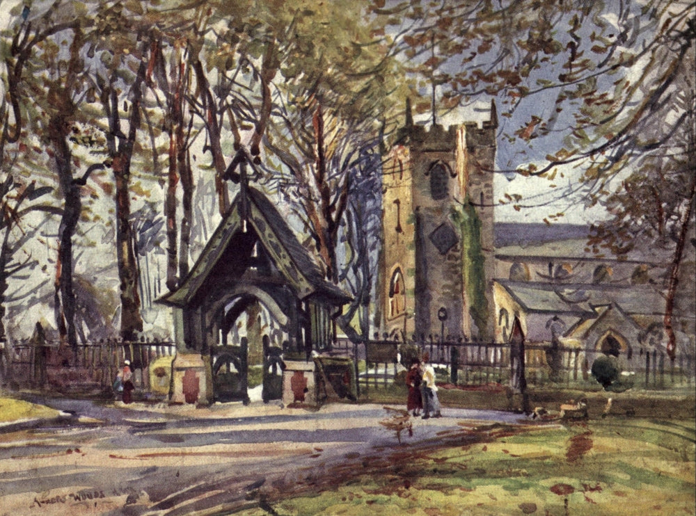 Lancashire 1921 Penwortham nr Preston Poster Print by Albert Woods