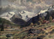 Canadian Pacific Railway 1915 Roger's Pass Poster Print showing scenic railway landscape.