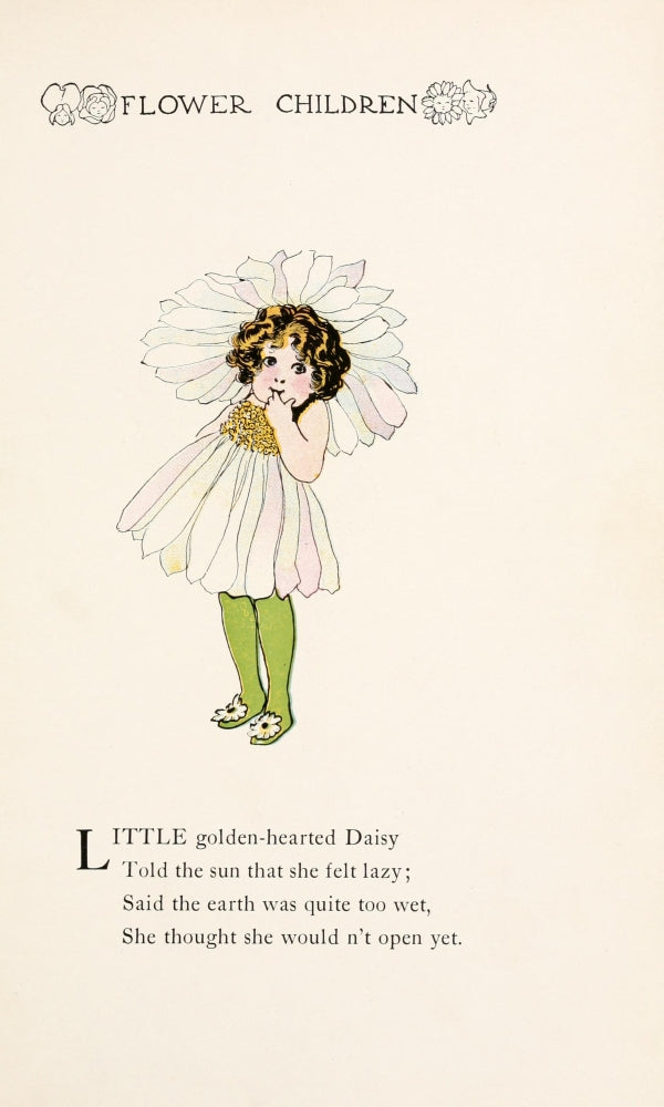 Flower Children 1910 Daisy Poster Print by M.T. Ross