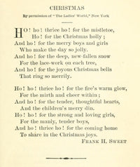 1906 Christmas Selections Poster Print by Frank H. Sweet, vibrant holiday art.