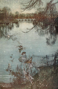 Peter Pan in Kensington Gardens 1912 Poster Print by Arthur Rackham