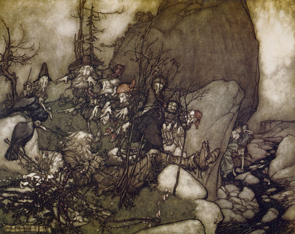 Rip Van Winkle Sleep of Rip Poster Print by Arthur Rackham