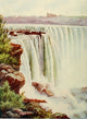 Birds & All Nature 1900 Niagara Falls Poster Print featuring vibrant scenery and wildlife.