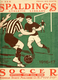 Spalding Soccer Football Guide 1916-17 Poster Print showcasing vintage soccer art.