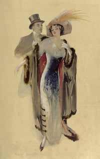 Theatre Magazine 1912 Couple Poster Print showcasing vintage art