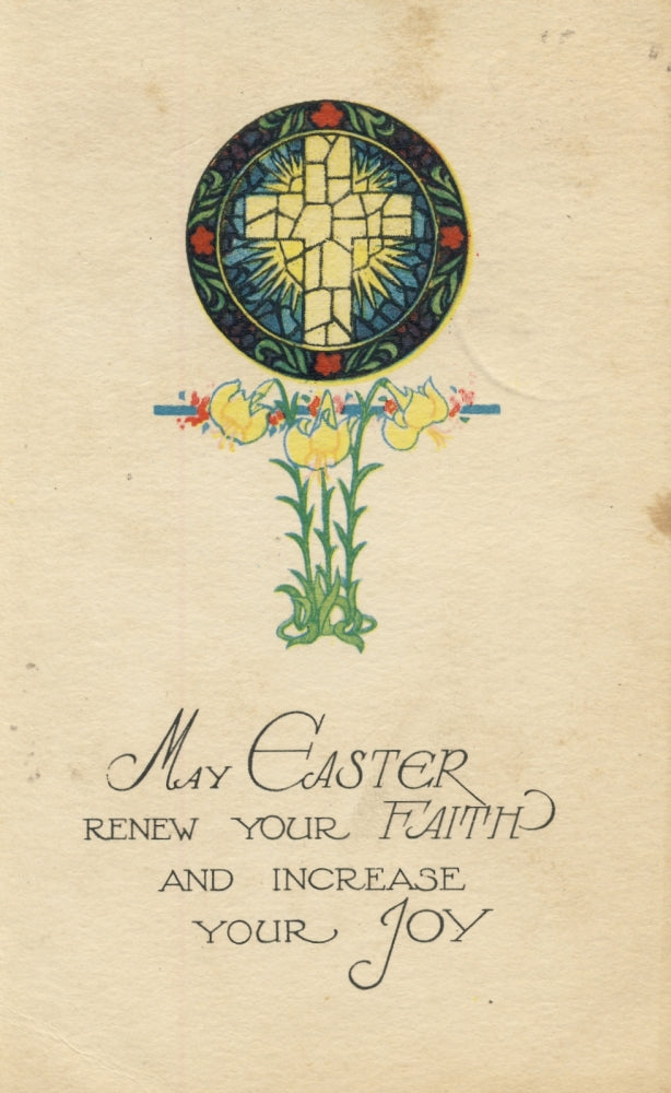 1938 May Easter Renew Your Faith Poster Print - Inspirational Art