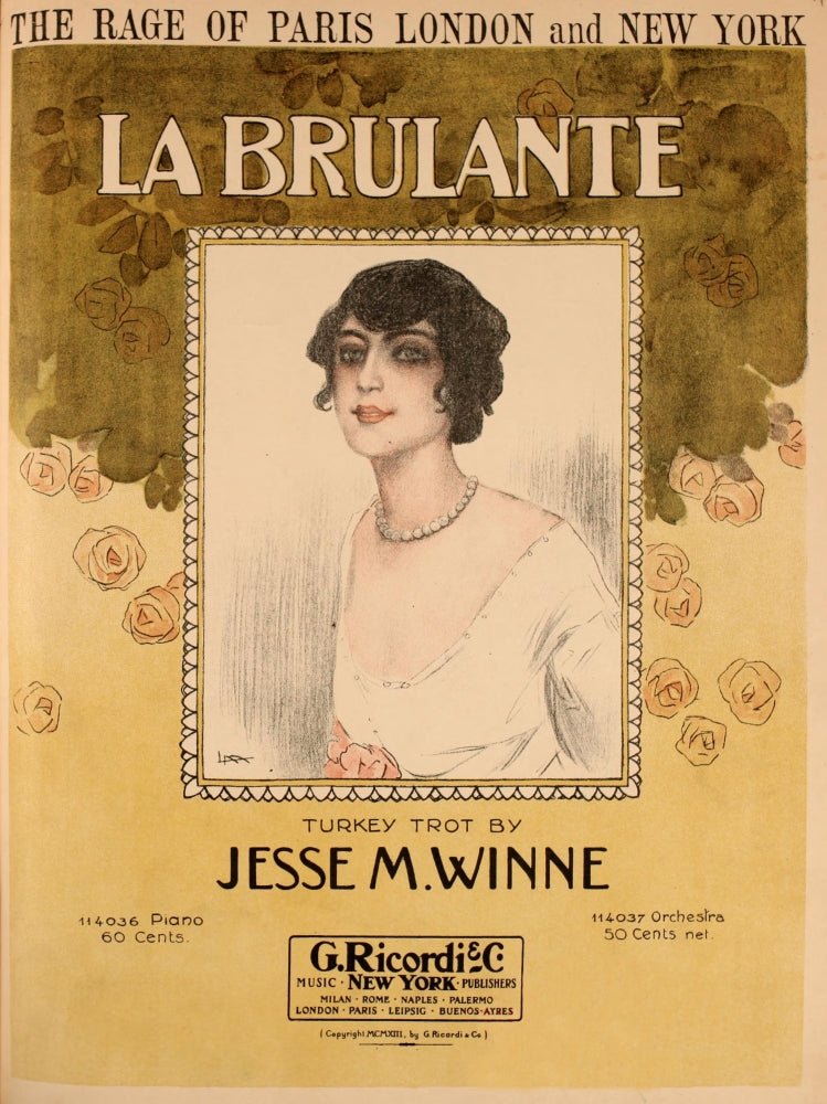 La Brulante 1913 Sheet Music Cover Poster Print