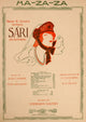 1912 Sari Sheet Music Cover Poster Print showcasing intricate vintage design.